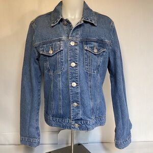 Women’s Hudson Los Angeles Vintage Tucker Blue Denim Jean Jacket size large